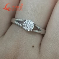 925 sterling silver rings with 5mm round shape best qaulity cubic zirconia stone 4 claws for women wedding jewelry