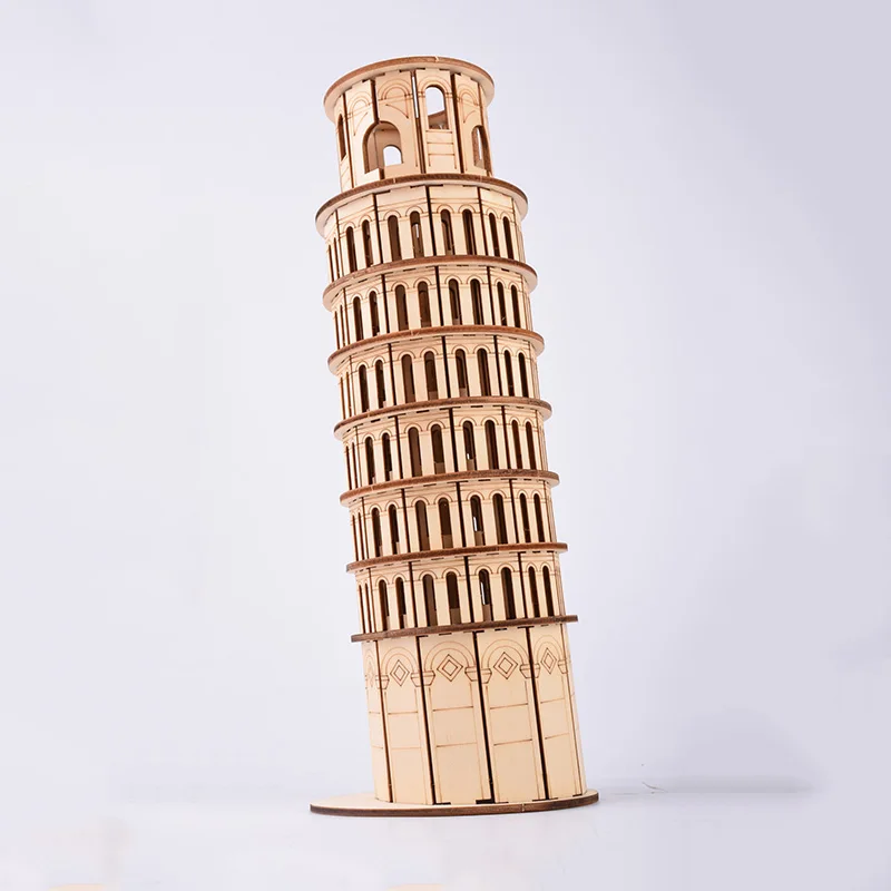 Наклонная башня Пизы набор деревянных моделей 3D diy игрушки для детей взрослых