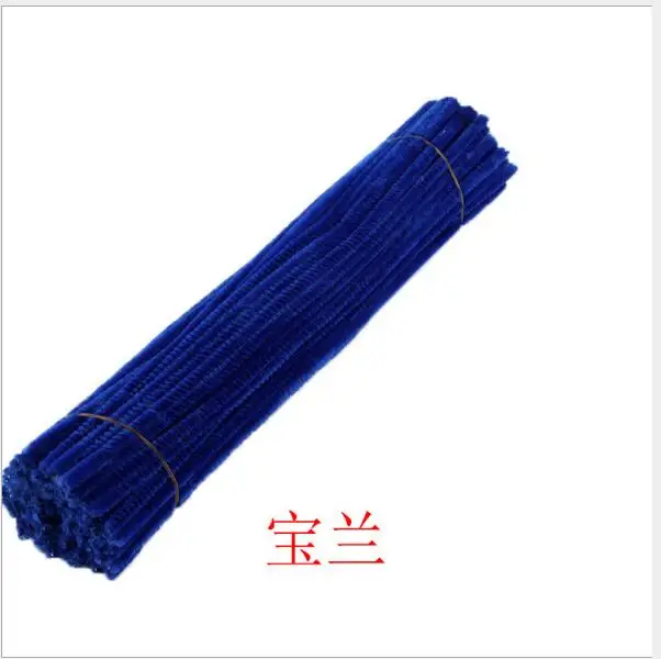 royal blue 100 шт. 30 см синель стержня для чистки трубок плюшевая обучающая игрушка красочные бархатная полоска игрушка очиститель ручная работа, сделай сам, ремесло расходные материалы - Цвет: royal blue