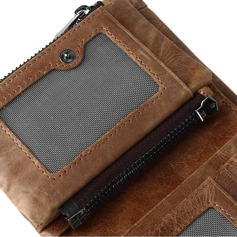 CROSS OX Кошелек мужской из натуральной кожи с отдельным отсеком для мелочи и монет