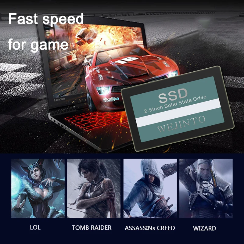 WEIJINTO SSD 360 Гб SATA3 2 5 дюйма 60 ГБ 120 240 128 256 480 512 960 1 ТБ жесткий диск HD HDD для настольного