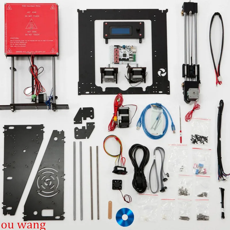 3D принтер 2020 CTC Prusa i3 Reprap MK8 комплект сделай сам MK2A горячая платформа ЖК контроллер