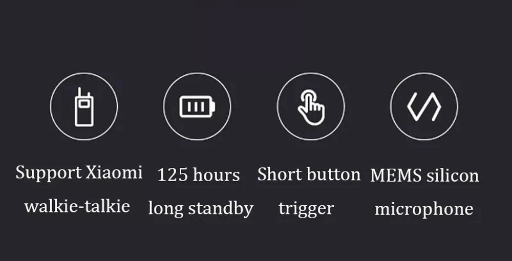 Xiaomi Beebest Bluetooth Walkie Talkie наушники Сверхлегкий 125 часов резервная гарнитура для Xiaomi Mijia Walkie Talkie