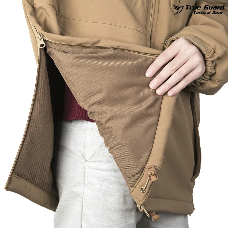 TrueGuard Coyote Combat Tactical толстая и теплая флисовая куртка с капюшоном|Мужские куртки| |