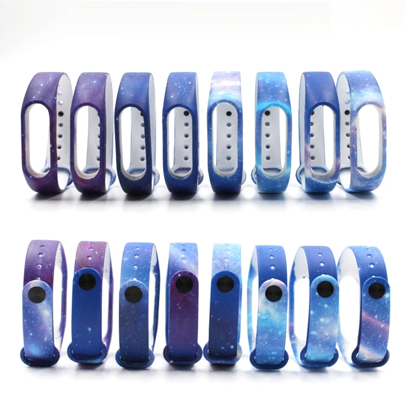 Силиконовые ремни для Xiaomi mi band 2 ремешок ремешки часов красочный всплеск цветок