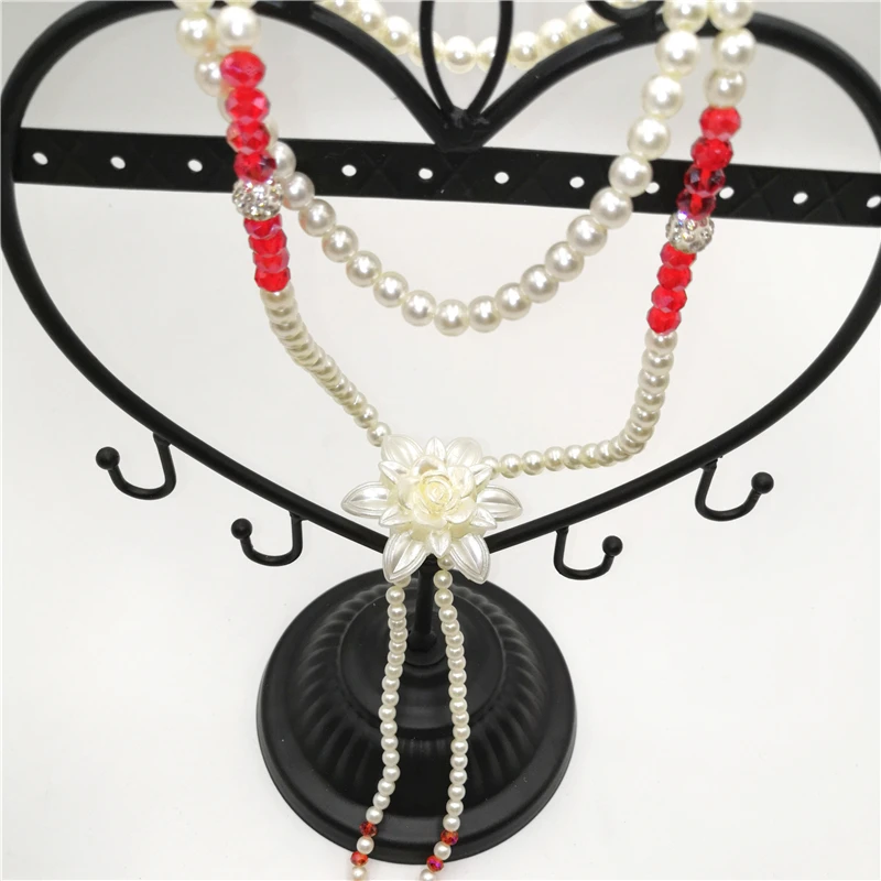 2019 China Fashion Three-dimensional Flower Sweater Chain Crystal Simulation Pearl Modern Necklace Exotic Accessories E0010 |