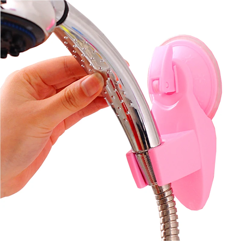 Candy-colored strong adhesion shower head bracket removable powerful suction room bathroom seat chuck | Дом и сад