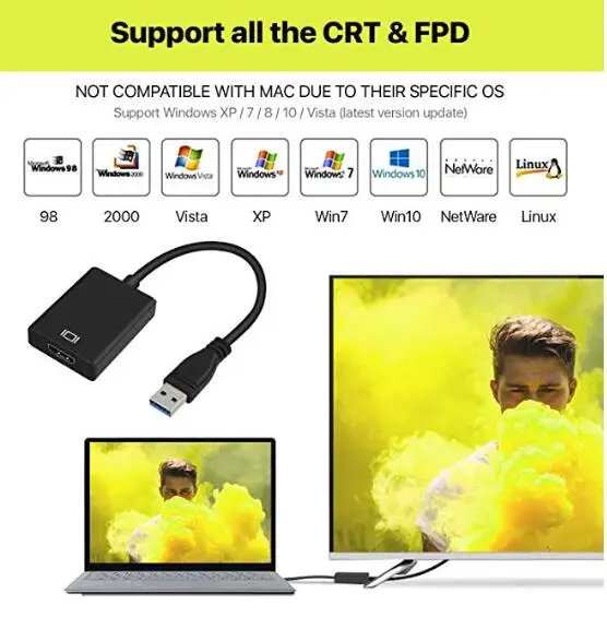 BOHYLOY USB в HDMI адаптер 3 0 1080P видео Графический кабель конвертер с аудио выходом для