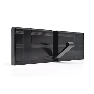 3 Hooks Black Premintehdw одноцветное алюминиевое настенное крепление, скрытое складное пальто, крючок для одежды, крючки для халатов, черный, золотой, серебряный, один 2 3 4 5 крючков - Цвет: 3 Hooks Black