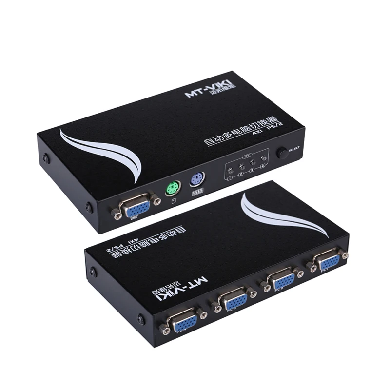 Переключатель MT Viki Hotkey KVM PS/2 4 порта автоматическое сканирование 1920*1440 высокое