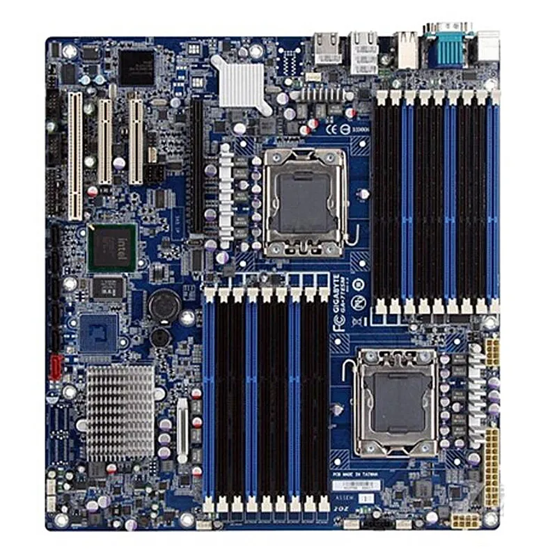 Материнская плата Server X58 Dual 1366 для Gigabyte GA 7TESM INTEL 5500 SATA3 LGA1366 ECC REG|1366 motherboard|dual