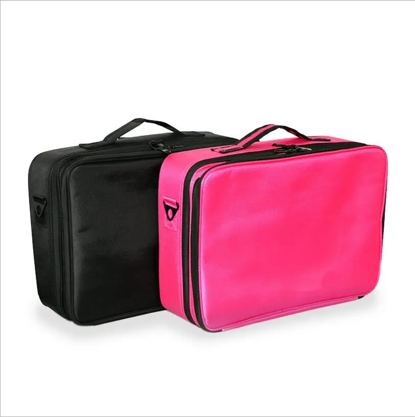 

2019 Professional Vanity Cosmetic Bag Organizer Women Travel Make Up Cases Big Capacity Cosmetics Suitcases For Makeup