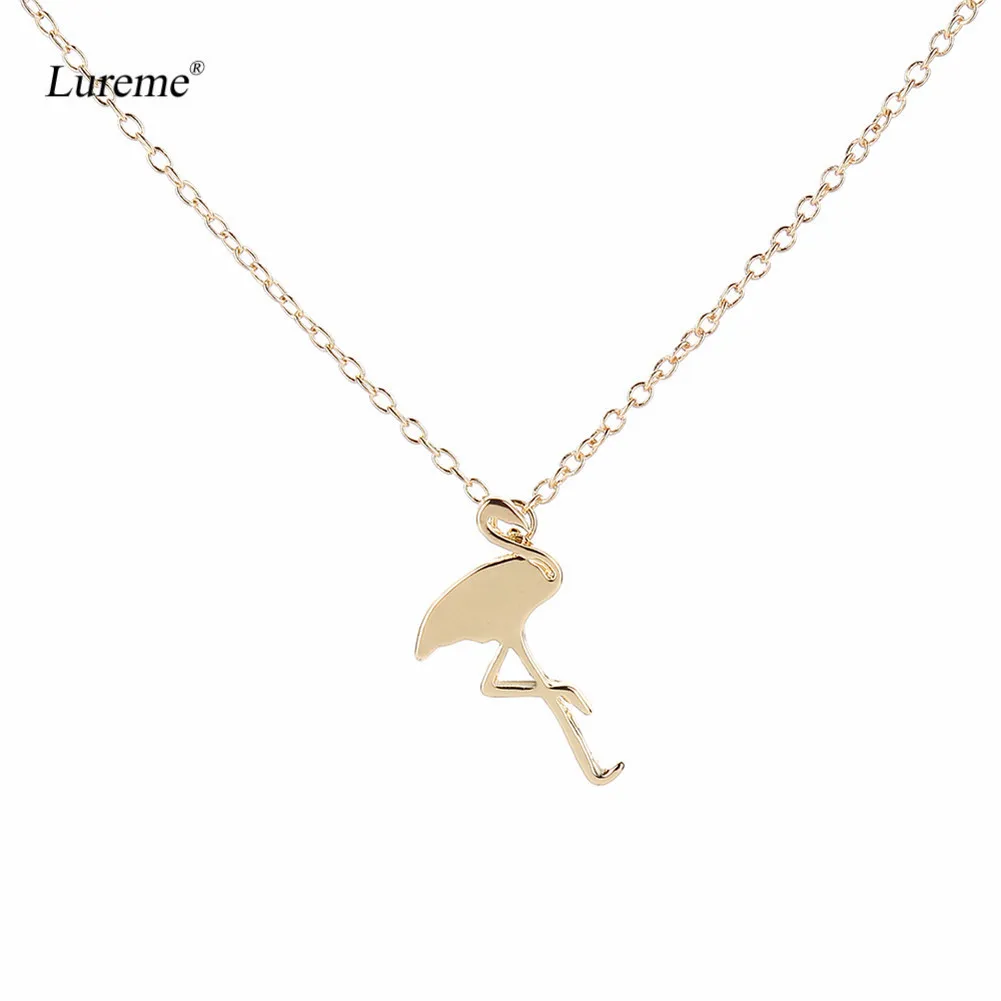 

Lureme Cute Handcrafted Metal Lightweight Flamingo Necklace for Women Girl Best Birthday Gift (nl005668)