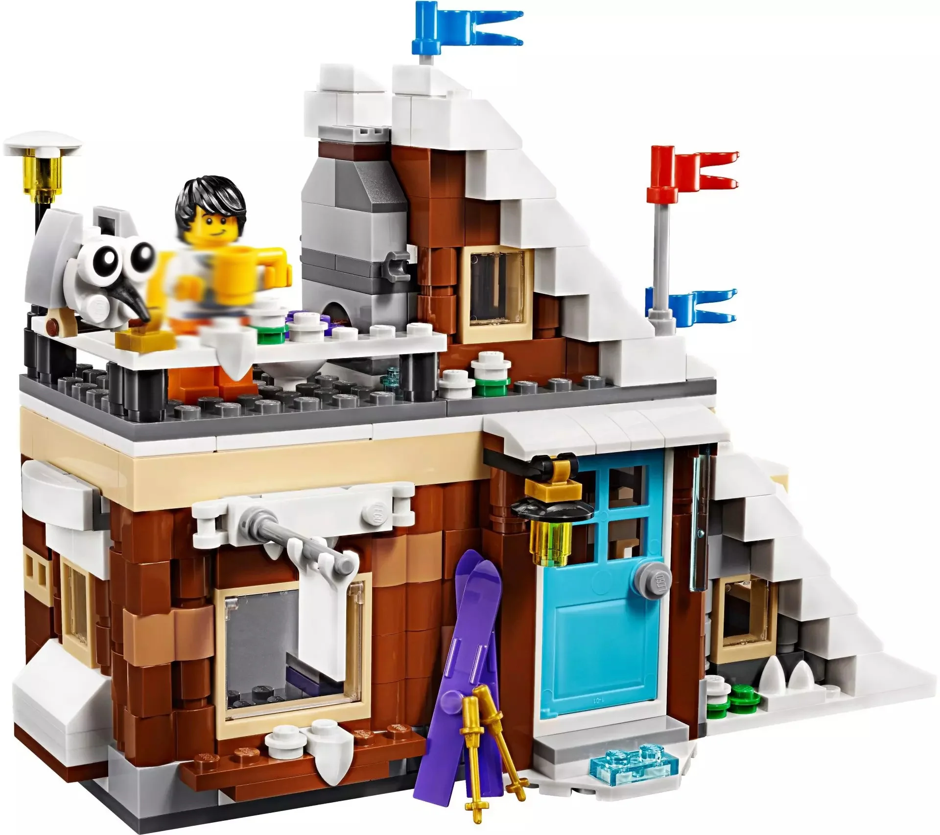 Legoings 3 в 1 модульный зимний комплект для отпуска модель строительных блоков 31080