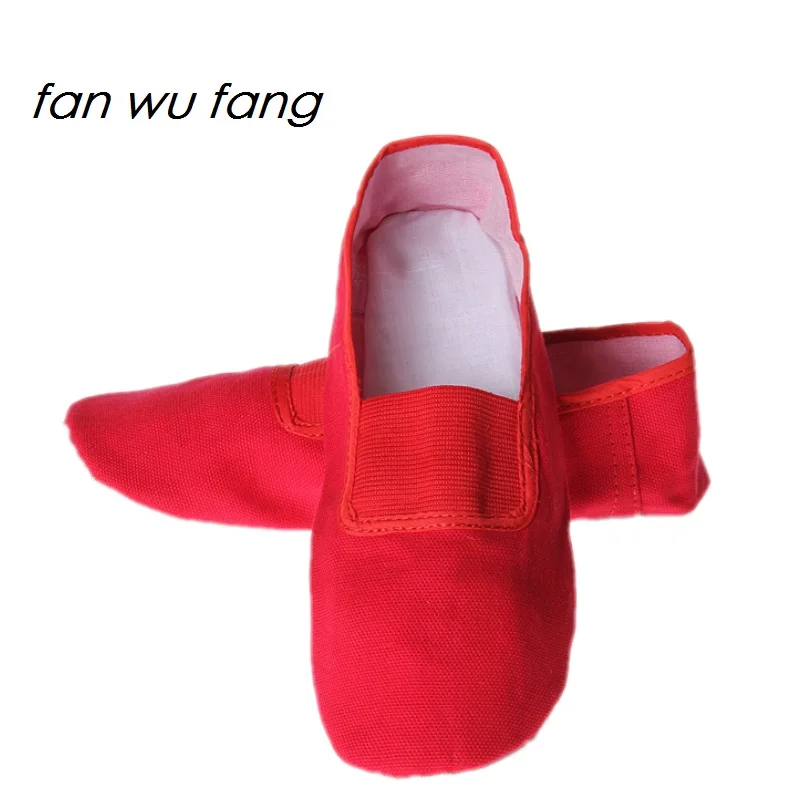 Fan wu fang 2017 новая парусиновая мягкая балетная танцевальная обувь гимнастическая