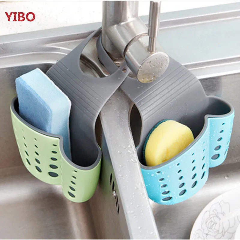 

YIBO Creative kitchen sink drain bag Bathroom storage basket kitchen items storage bag hanging basket kitchen appliances