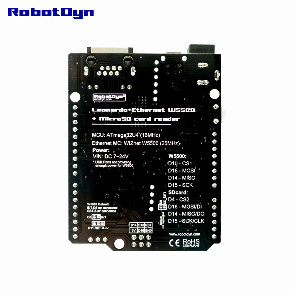 Leonardo ETH V2 с ATmega32U4 & W5500 Ethernet|Интегральные схемы| |