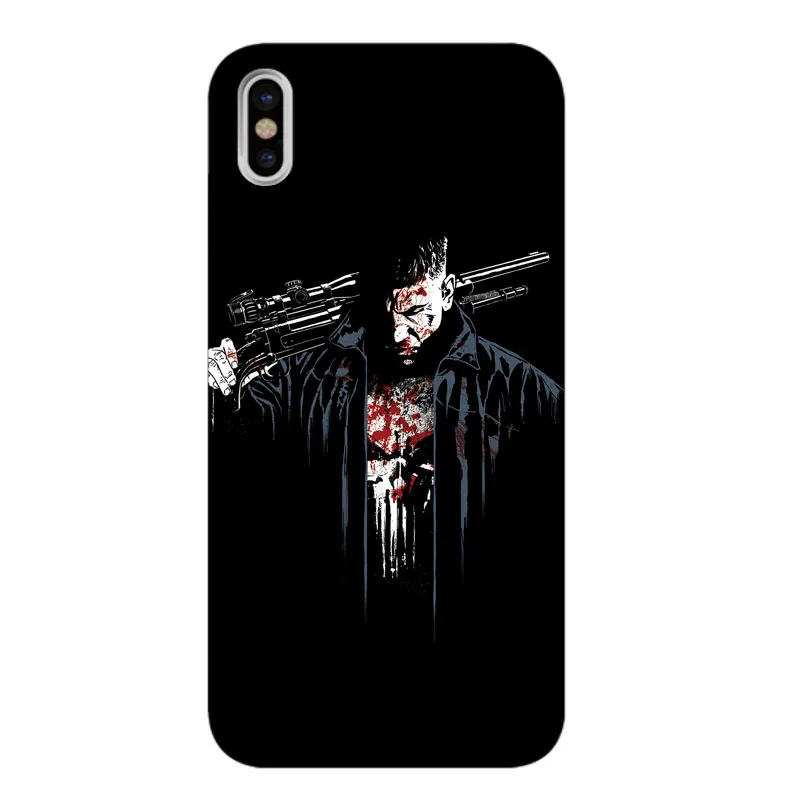 The Punisher Frank Castle Bling Popular Black Soft Tpu Case for iPhone X 8 7 6 6S Plus 5 11 11PRO MAX SE XS XR | Мобильные телефоны
