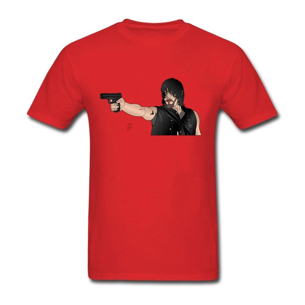 Summer Fashion Men TShirt Boy Daryl Dixon Walking Dead Tees Shirts Homme Short Sleeve Cotton Casual T-Shirt Male Tops Shirt |