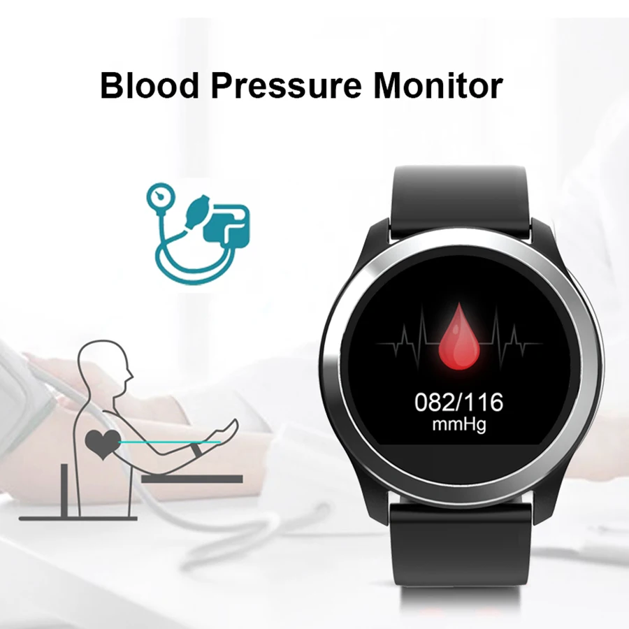 Смарт-часы SCOMAS ECG PPG 1 22 &quotкруглый дисплей монитор сердечного ритма кровяного