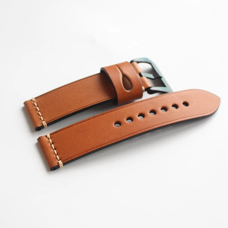 Grey Brown Watch Bands 20mm 22mm 23mm 24mm 26mm Vintage Leather Watch Strap Watch Accessories Watchband For Panerai Breitling