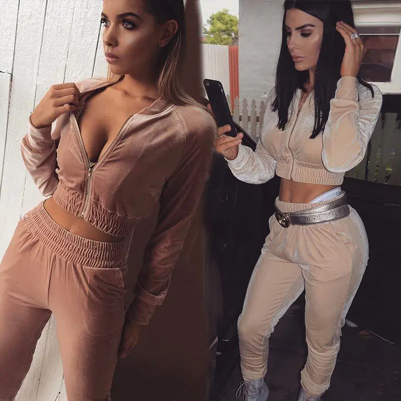 

2Pcs Women Tracksuit Hoodies Sweatshirt Pants Sets Sexy Wear Casual Suit Ladies Womens Warm Long Sleeve Clothing