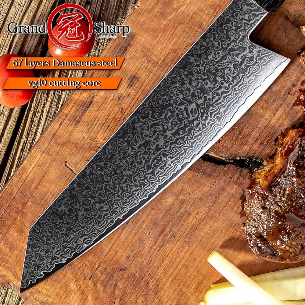 Дамасские кухонные ножи ручной работы, нож шеф-повара, японский нож Kiritsuke vg10, японские Дамасские стальные светящиеся ручки, инструменты для приготовления пищи Pro