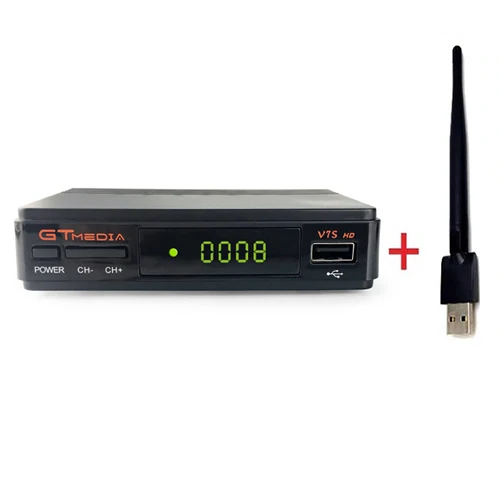 With USB WIFI GTmedia V7S HD цифровой спутниковый ресивер бесплатно 1 год Европа 5 кабельных линий DVB-S2 V7S HD Full 1080P+ USB WiFi обновление Freesat Новинка - Цвет: With USB WIFI