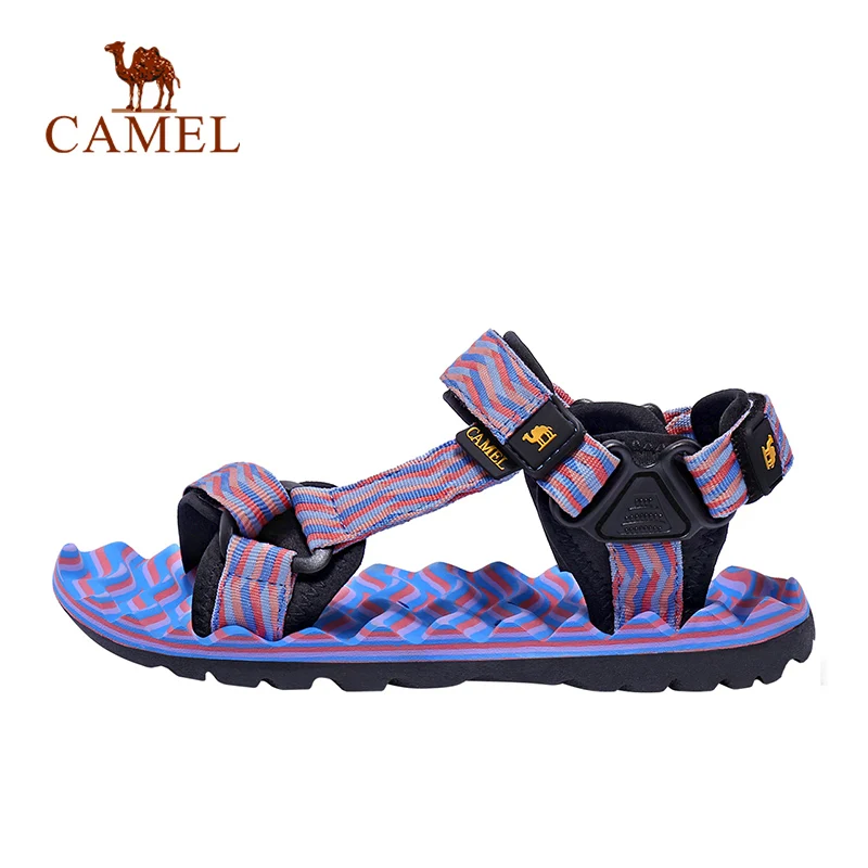 CAMEL/женские уличные пляжные сандалии; сезон весна-лето; Повседневная Мягкая нескользящая обувь для пеших прогулок и походов; рыболовные сандалии - Цвет: Фиолетовый