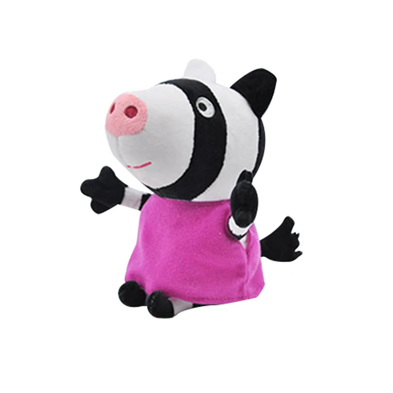 11 10 шт., Оригинальные Плюшевые игрушки Peppa, Свинка Джордж, Семейные игрушки 19 см, мягкие куклы, украшения, школьный рюкзак, украшение, брелок, детские игрушки, подарок - Цвет: 11