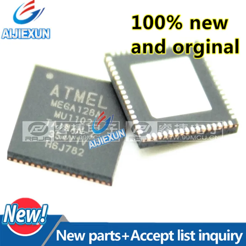 

5 шт., 100% новые и оригинальные фонарики ATMEGA128A mega128A 128A-MU QFN64