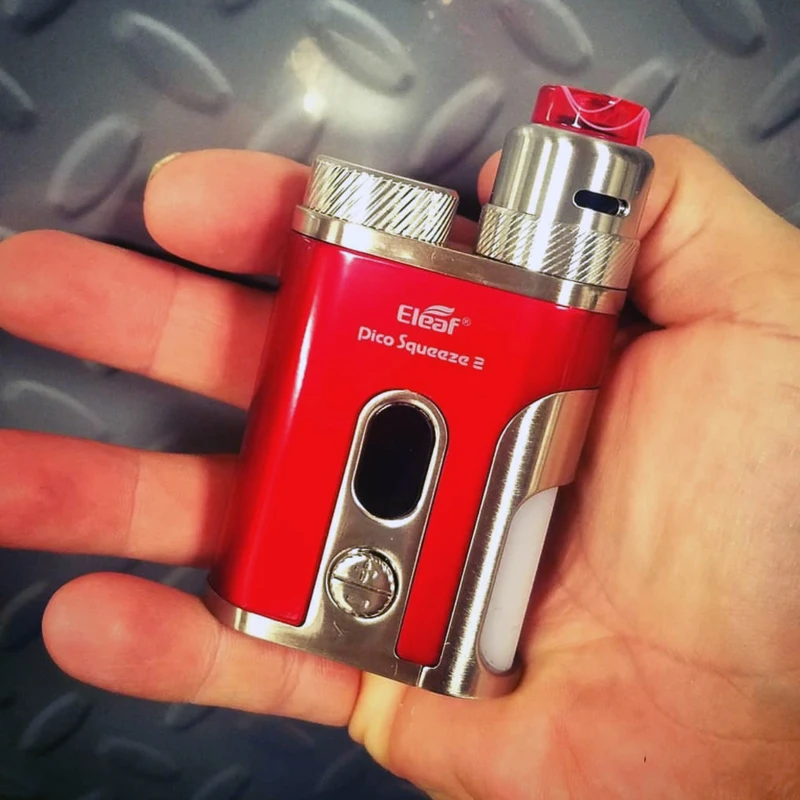 Authentic Eleaf Pico Squeeze 2 Squonk Kit with 100W Coral RDA 4000mAh Atomizer 8ml Clapton 0.2ohm Coil - Dazzling | Электроника