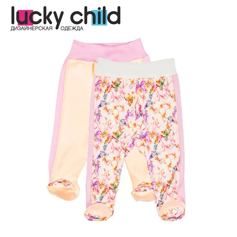 Ползунки Lucky Child без начёса для девочек арт. 26 4 комплект 2 шт (Тропический рай)