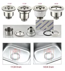 Ситечко для слива раковины из нержавеющей стали, 110 мм, 140 мм