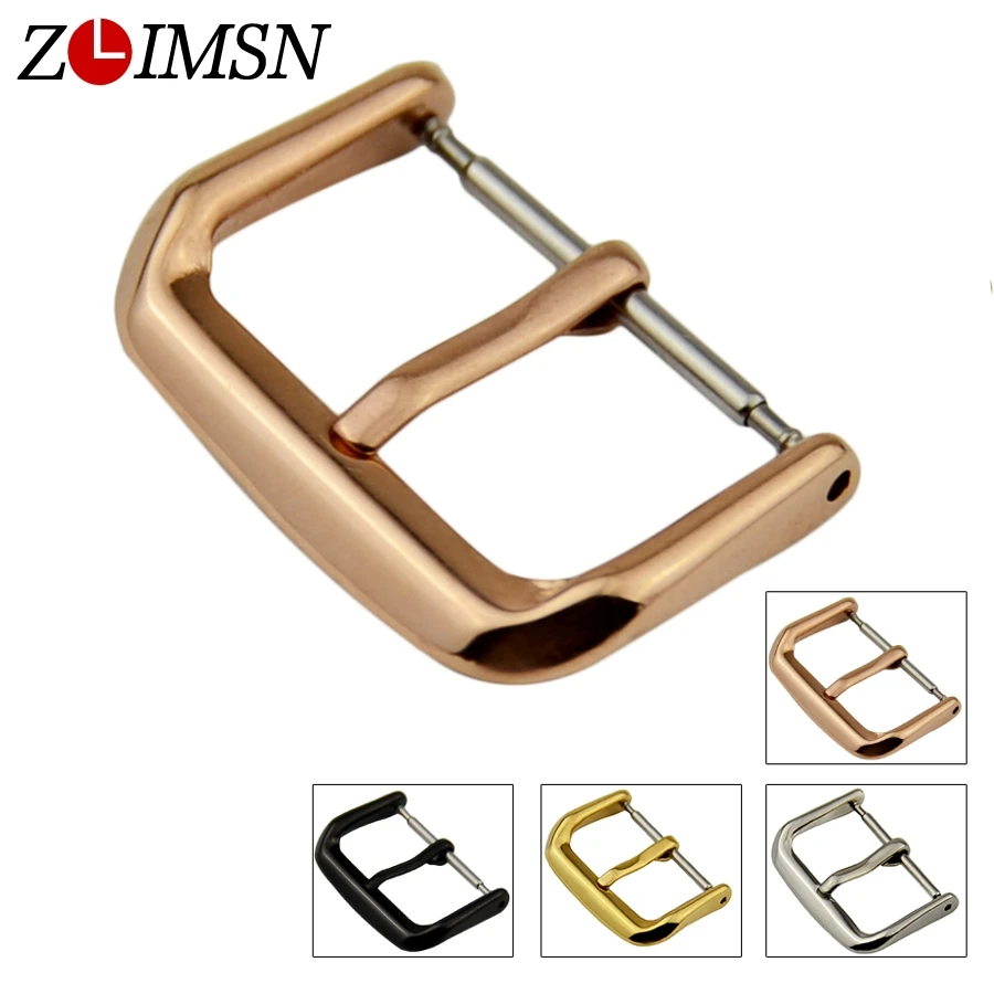 ZLIMSN полированные ремешки для часов из нержавеющей стали с металлической пряжкой