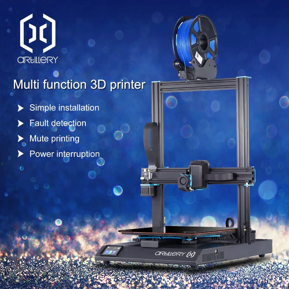 2019 новые артиллерия 3d принтер Sidewinder X1 ультра тихий драйвер на тонкопленочных
