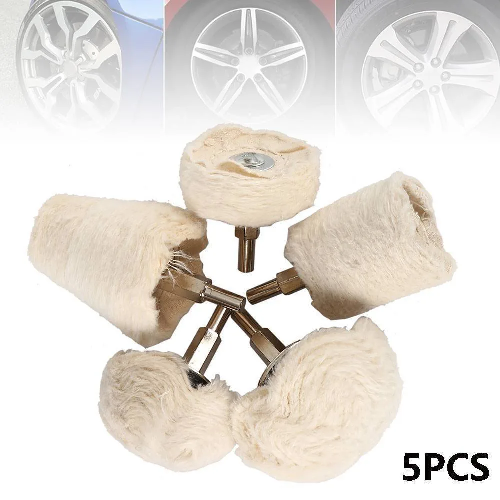 

5x Buffing Pads Mop Wheel Drill For Polisher Aluminum Stainless Steel