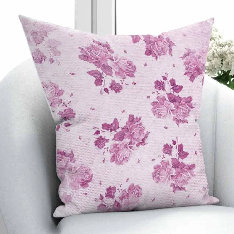 

Else Purple Flowers Vintage Authentic Retro Florals Leaf 3D Print Throw Pillow Case Cushion Cover Square Hidden Zipper 45x45cm