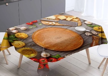 Скатерть серая на специи лимон овощи моющаяся Пылезащитная Плотная хлопковая