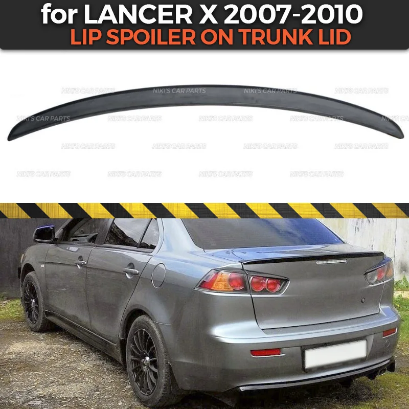 Спойлер для Mitsubishi Lancer X 2007 2015 АБС пластик спортивный стиль Стайлинг автомобиля