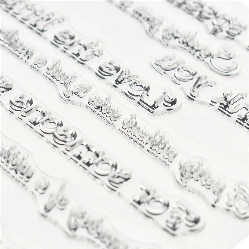 1 шт. с Рождеством прозрачный штамп кружево цветочный пластик штамповка для