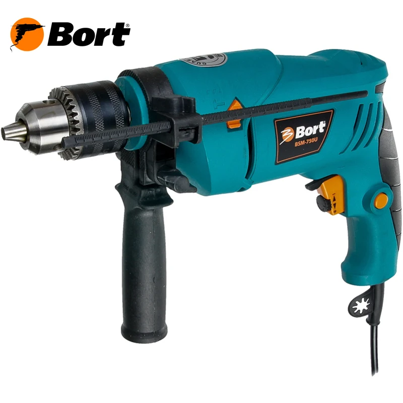 Дрель ударная Bort BSM 750U (Мощность 710 Вт 3000 об/мин холостого хода регулировка