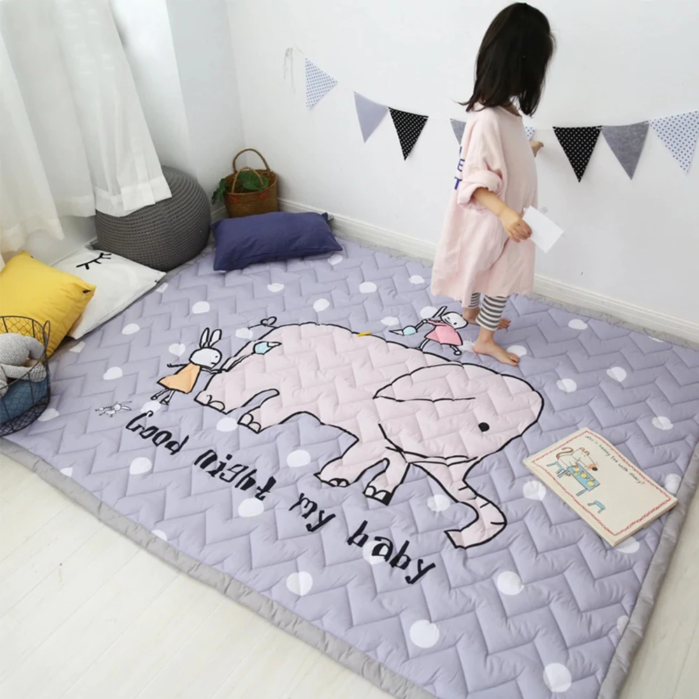 140X200 см 55X78IN игровые коврики 3 утепленный хлопковый коврик с рисунком слона