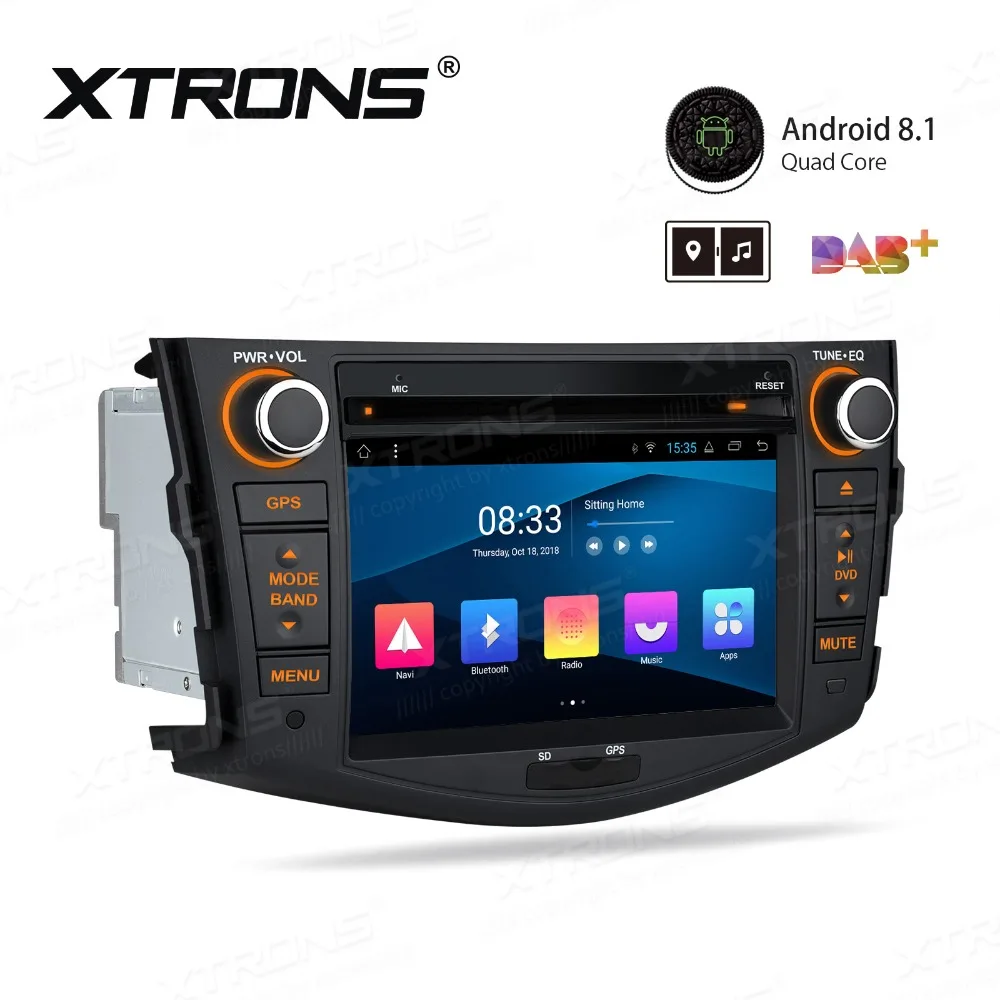 XTRONS " Android 8,1 автомобильный DVD мультимедийный плеер gps навигация RCA радио USB для Toyota RAV4 2006 2007 2008 2009 2010 2011 2012