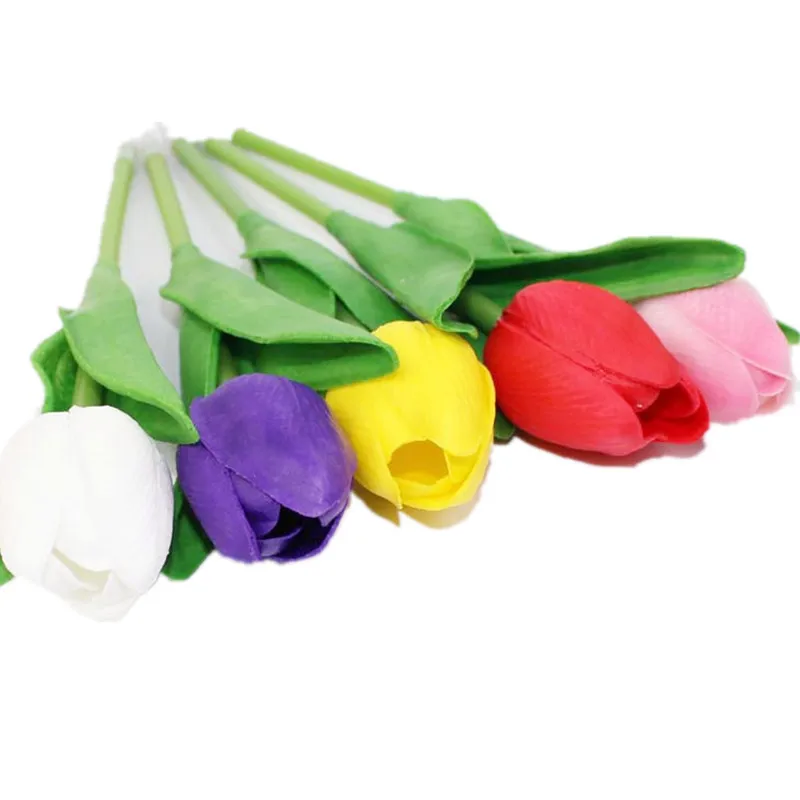 

Colorful Tulip ballpoint pen Novelty PU simulation plant flowers ball point pen 0.7mm blue ink gift school supply