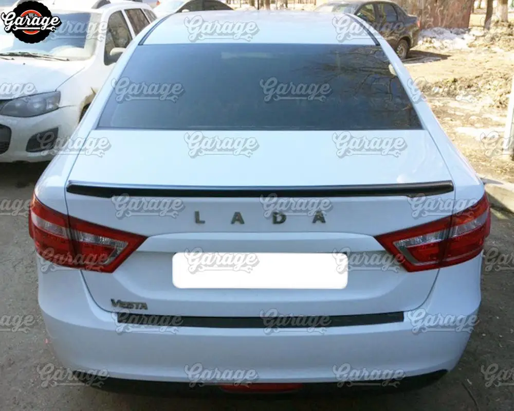 Спойлер для Lada Vesta 2015 на крышке багажника ABS пластик обшивки аксессуары