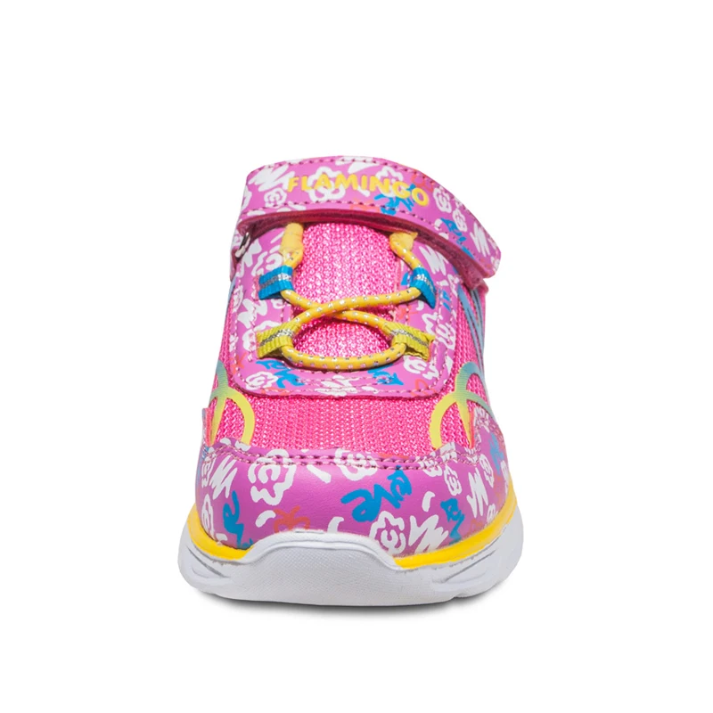 Кроссовки прогулочные FLAMINGO для девочек со светодиодами 71K-BK-0043 | Детская одежда и