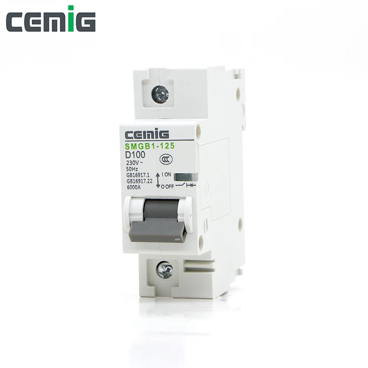 Cemig SMGB1 125 миниатюрный автоматический выключатель 1P AC230V 50/60 Гц 35 мм din рейка Высокая