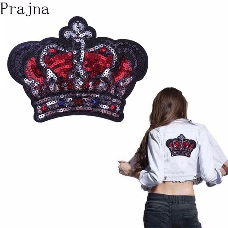 Prajna патчи с блестками и короной нашивки для шитья одежды своими руками вышивкой