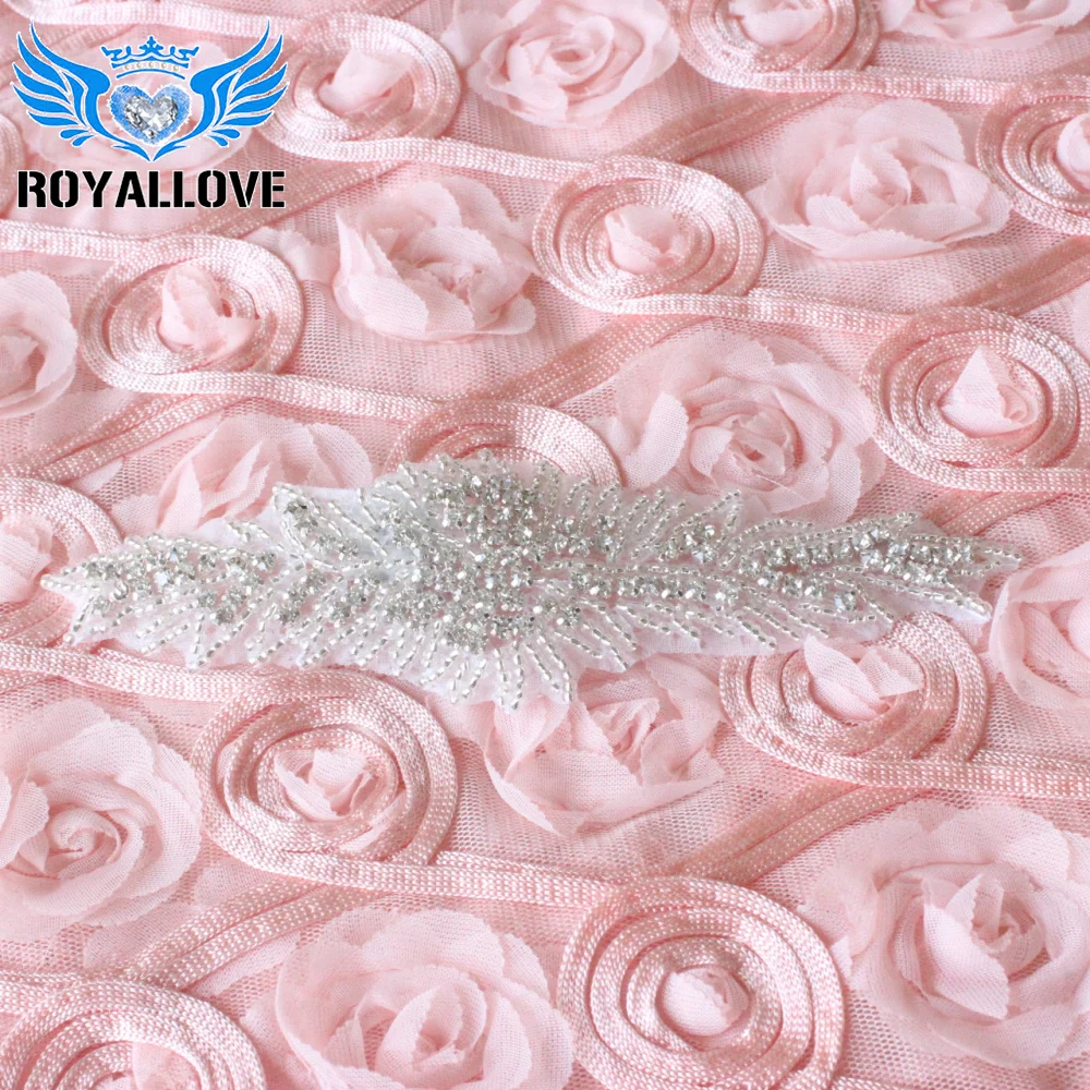 5 шт./лот Royallove iron on bridal вышитый бисером Кристалл Серебряный горный хрусталь